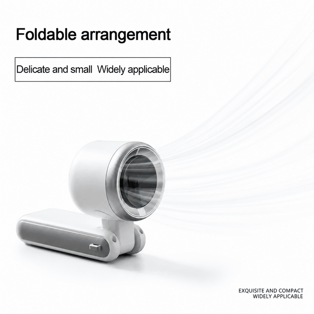 Portable Foldable Handheld Fan – Rechargeable USB Mini Cooling Fan with Digital Display & Adjustable Speed