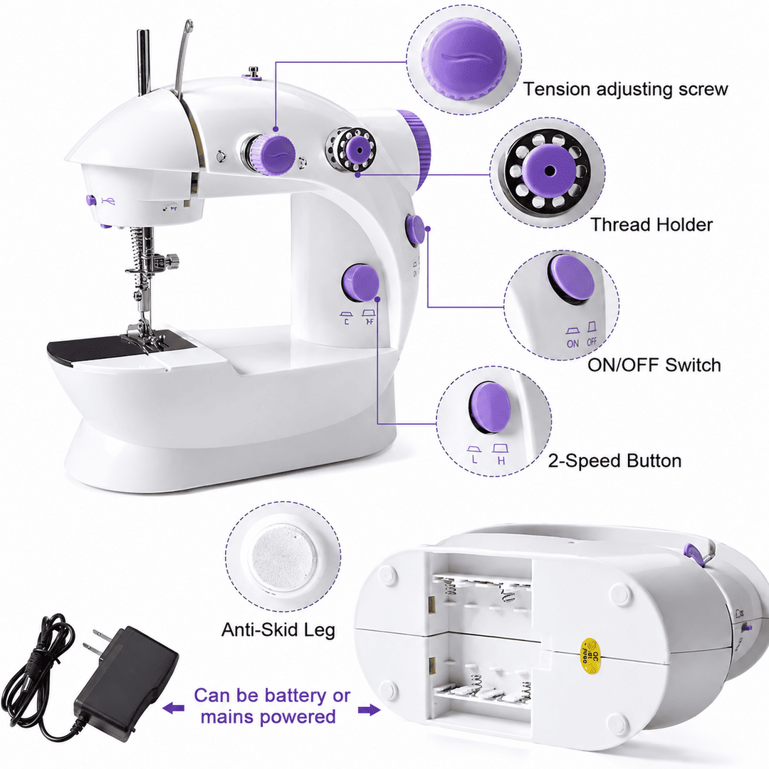 Mini Portable Electric Sewing Machine – Dual Power Operation