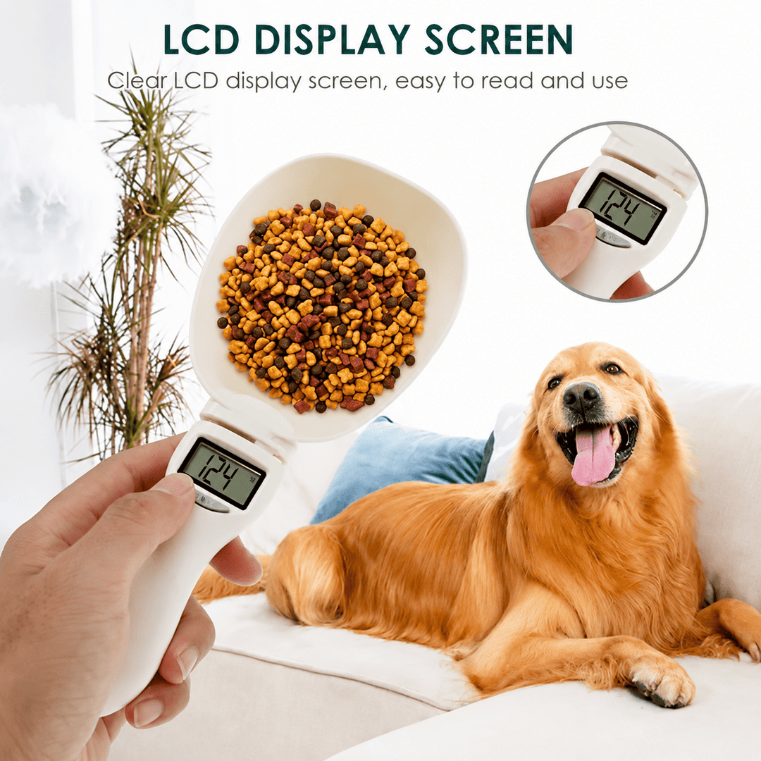 Digital Pet Food Measuring Scoop Scale – LCD Display