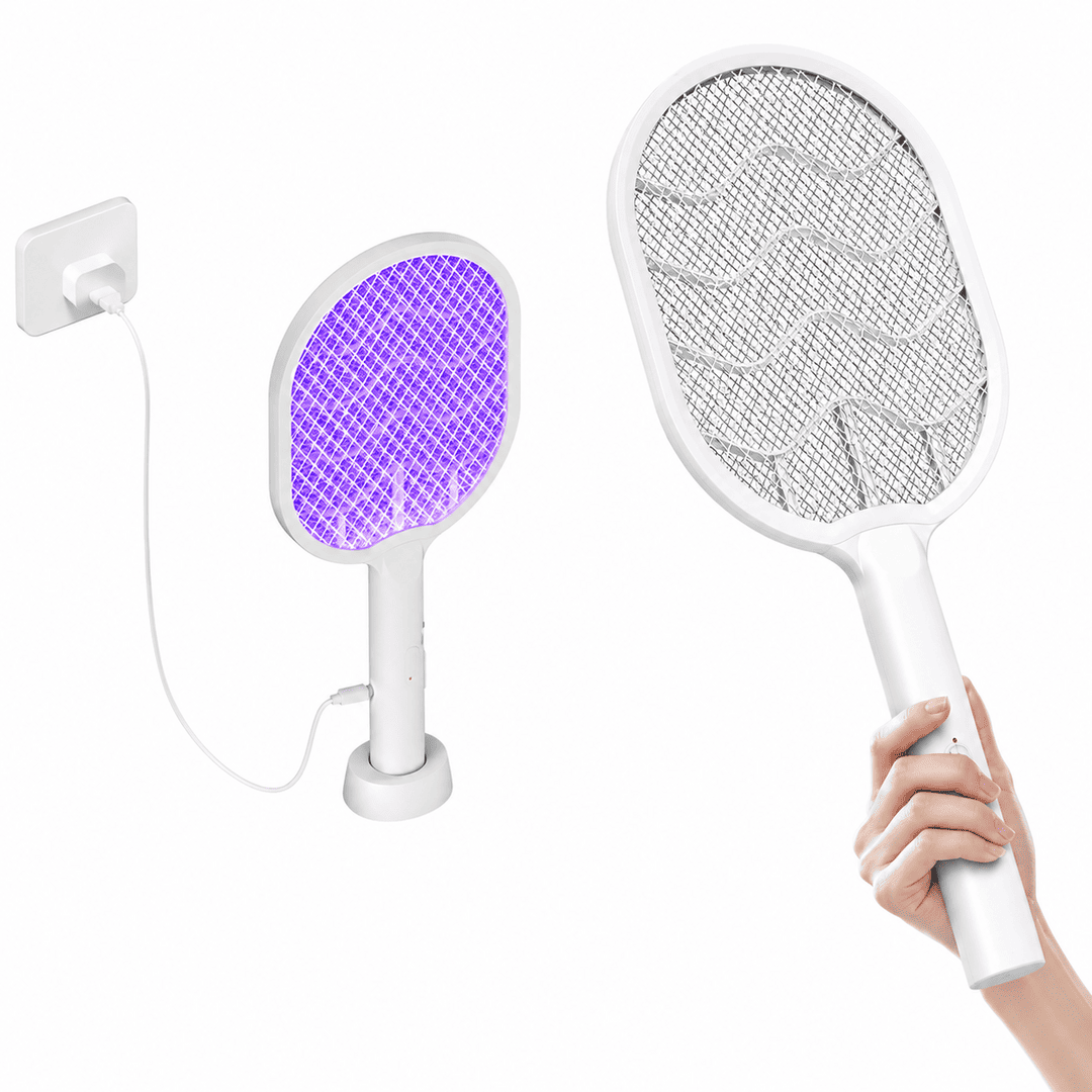 Rechargeable Electric Mosquito Swatter Racket with UV Light