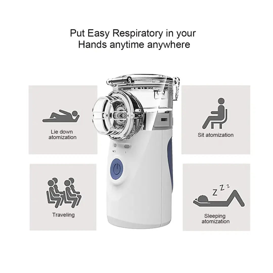 Portable Mesh Nebulizer Machine – Handheld Silent Inhaler for Adults & Kids