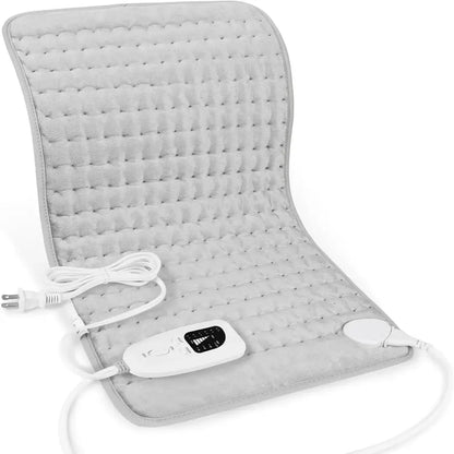 Electric Heated Blanket with 6 Heat Settings & 4 Timer Modes | Fast Heating Machine Washable Heating Pad for Pain Relief