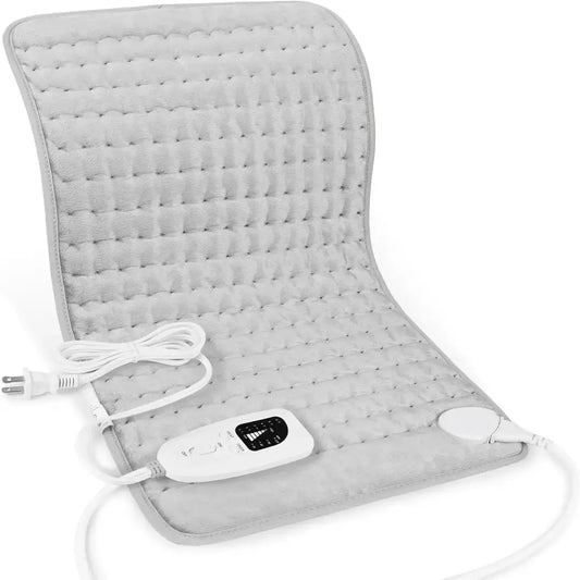 Electric Heated Blanket with 6 Heat Settings & 4 Timer Modes | Fast Heating Machine Washable Heating Pad for Pain Relief