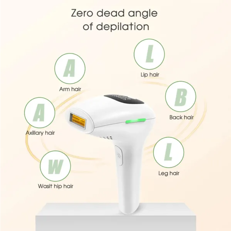 Professional IPL Laser Hair Removal Device – Permanent Hair Removal Handset for Women & Men (Face & Body)