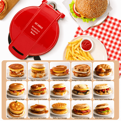 Non-Stick Breakfast Maker | Egg, Burger, Muffin & Sandwich Cooker