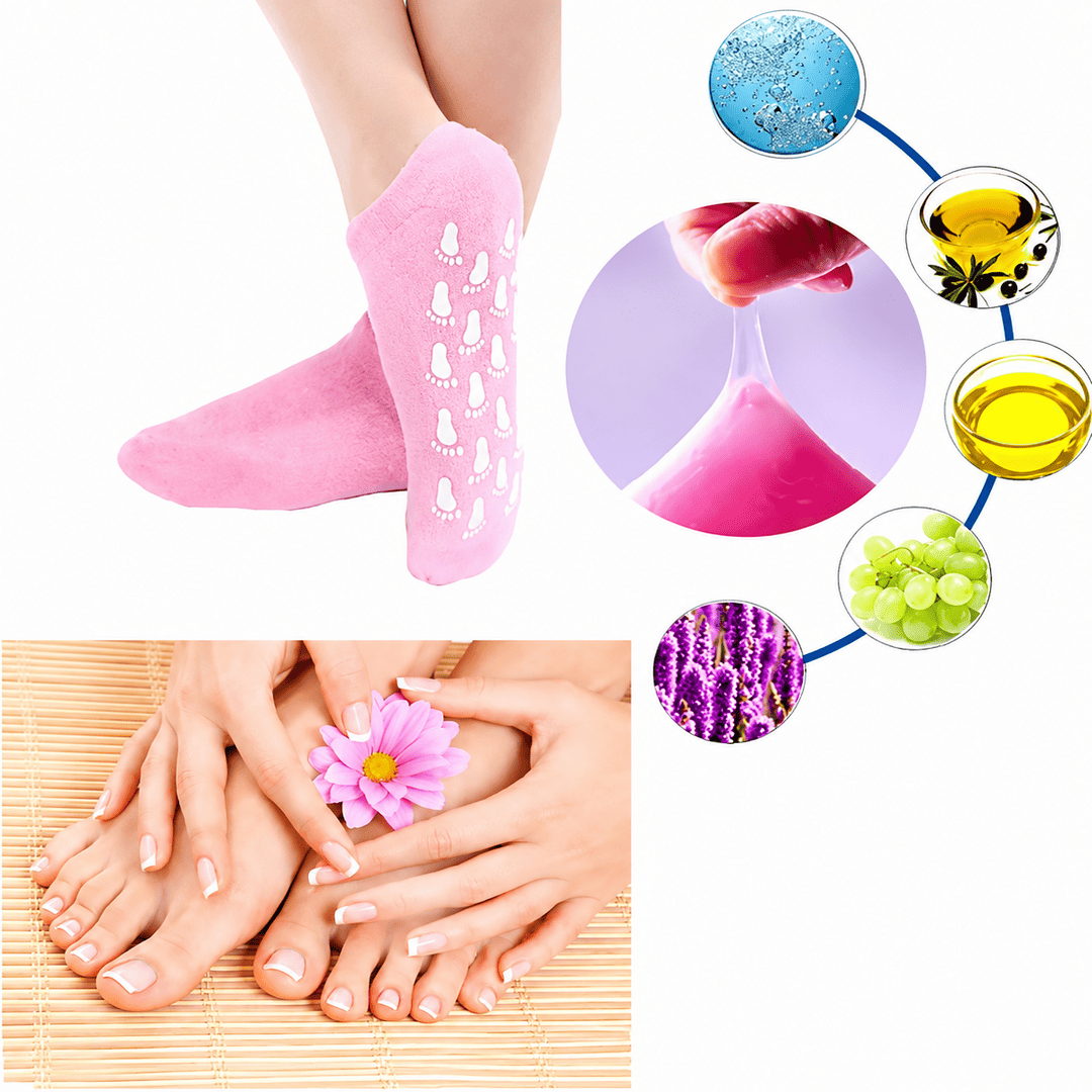 Moisturizing Gel Spa Socks – Overnight Heel Repair & Deep Hydration Foot Care Socks