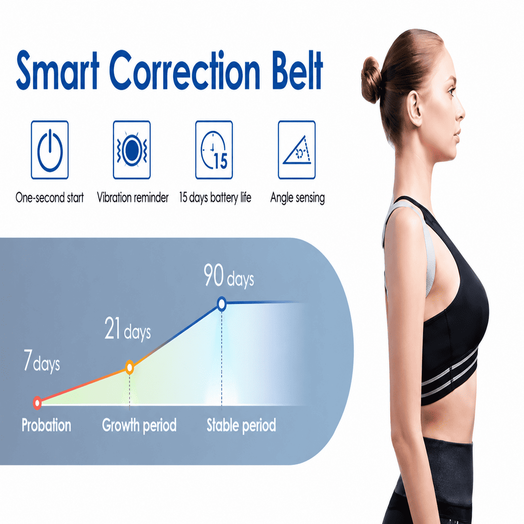 Smart Posture Corrector with Vibration Reminder – Adjustable Back & Shoulder Support Belt