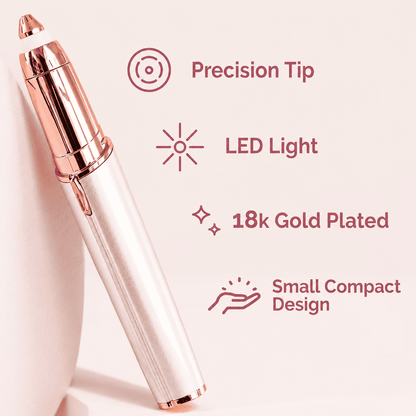 Flawless Electric Eyebrow Trimmer – Precision Facial Hair Remover for Women with LED Light
