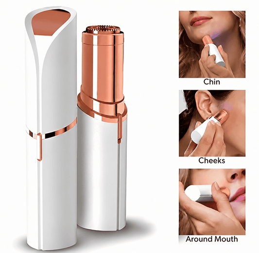 2-in-1 Rechargeable Electric Facial Hair Remover for Women – Painless Portable Face & Eyebrow Trimmer
