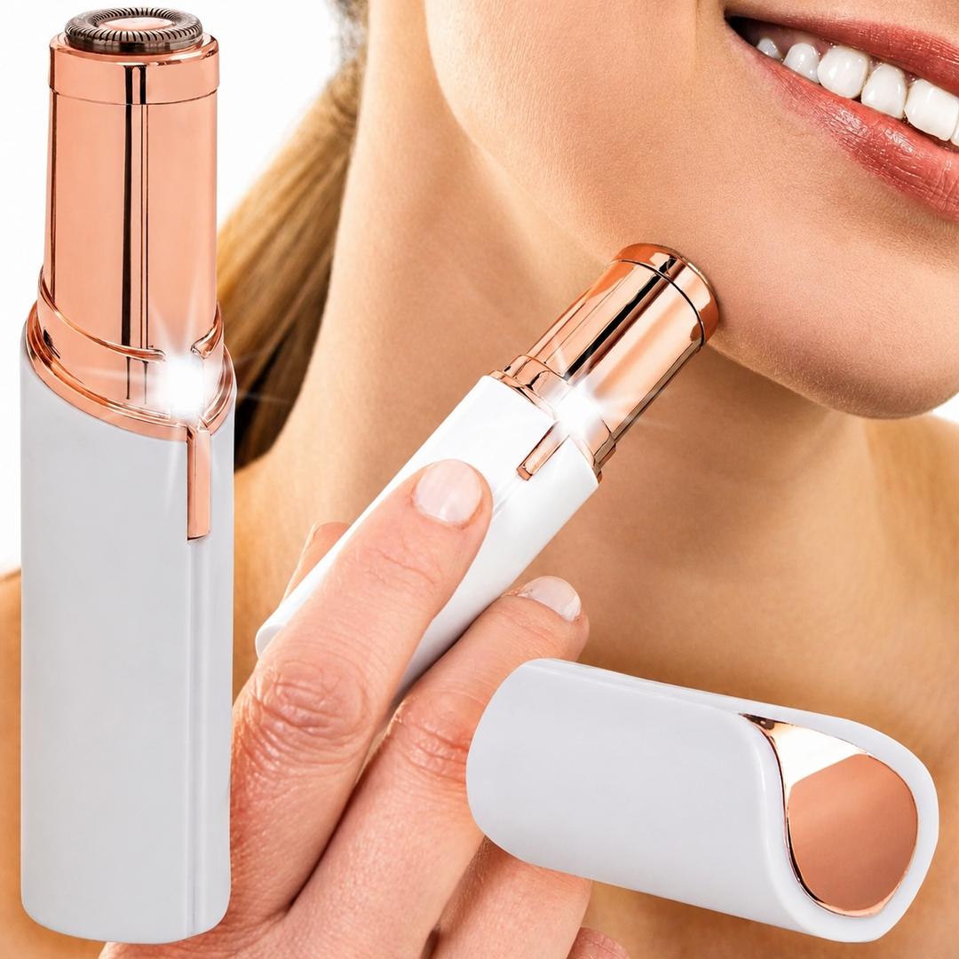 2-in-1 Rechargeable Electric Facial Hair Remover for Women – Painless Portable Face & Eyebrow Trimmer