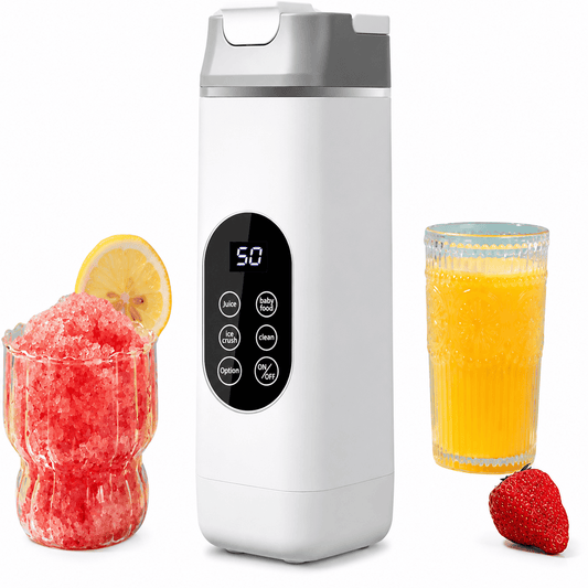 Portable Smart Ice Blender – USB Rechargeable Smoothie & Shake Maker with LCD Display