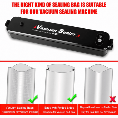 Premium Automatic Vacuum Sealer Machine – Food Saver Vacuum Packing & Sealing System for Meat, Fish, Fruits & Vegetables