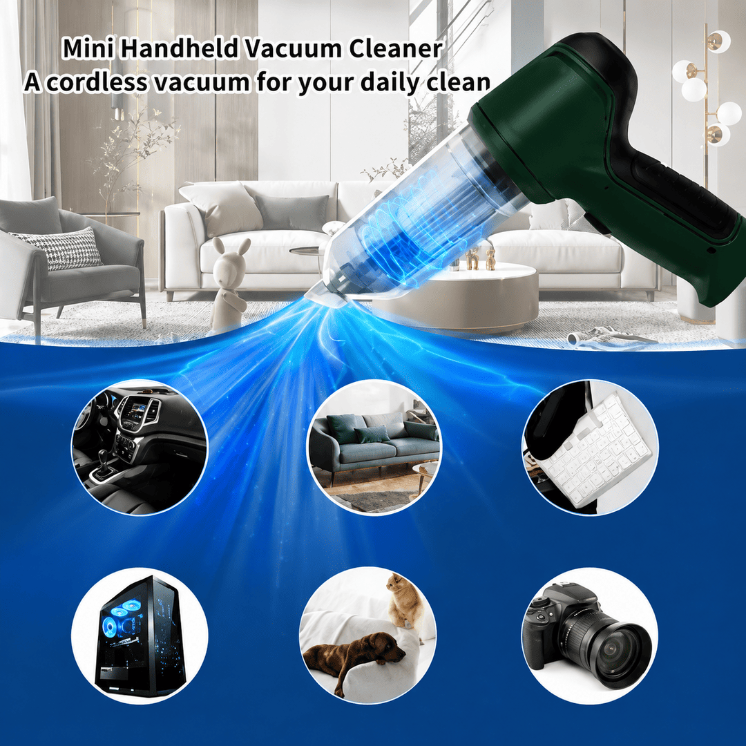 Portable Cordless Handheld Vacuum Cleaner & Air Blower – 5500Pa Powerful Suction for Car, Home & Office Cleaning