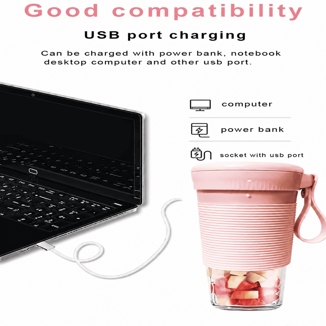 Portable Electric Juicer Cup | USB Rechargeable Blender Bottle for Smoothies, Shakes & Fresh Juice