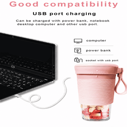 Portable Electric Juicer Cup | USB Rechargeable Blender Bottle for Smoothies, Shakes & Fresh Juice