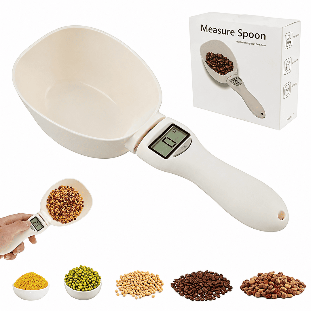 Digital Pet Food Measuring Scoop Scale – LCD Display