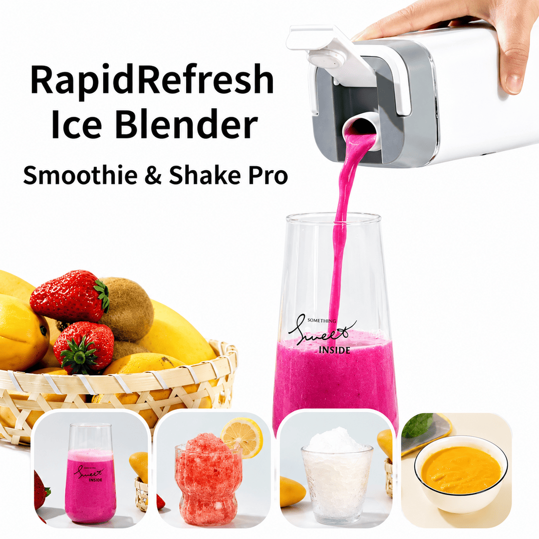 Portable Smart Ice Blender – USB Rechargeable Smoothie & Shake Maker with LCD Display