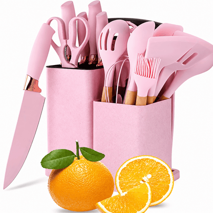 Premium Silicone Cooking Tools with Storage Holder
