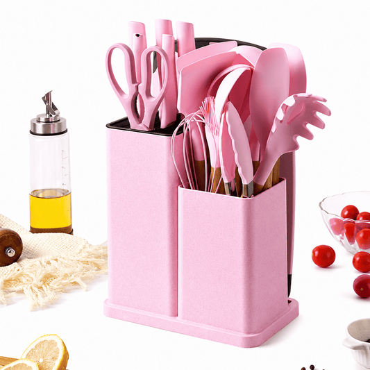 Premium Silicone Cooking Tools with Storage Holder