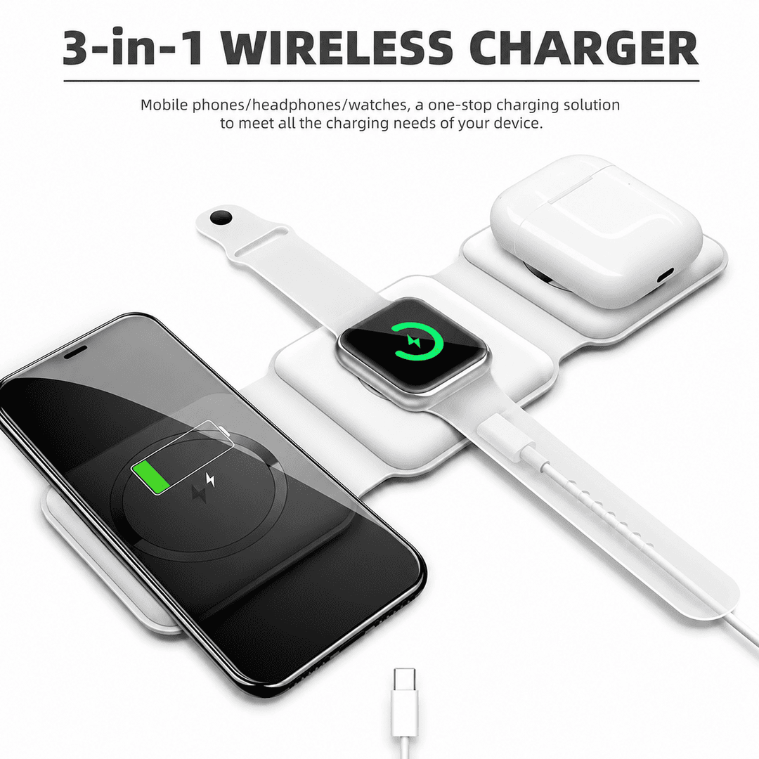 3-in-1 Magnetic Wireless Charging Station