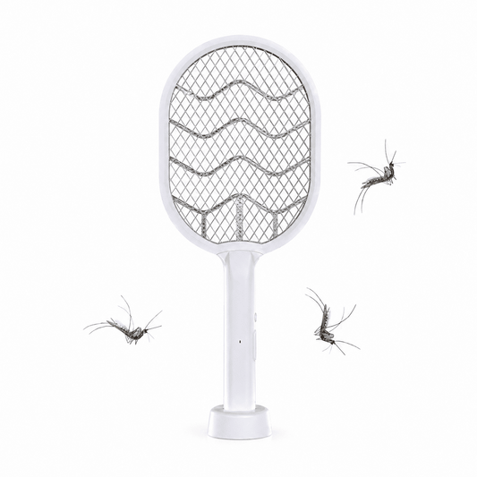 Rechargeable Electric Mosquito Swatter Racket with UV Light