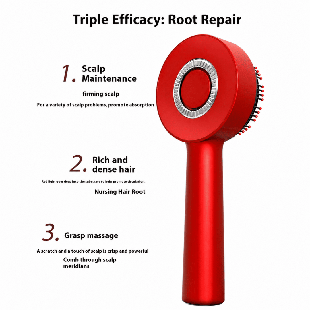 Red Light Therapy Hair Growth Comb – Electric Scalp Massager & Hair Care Brush