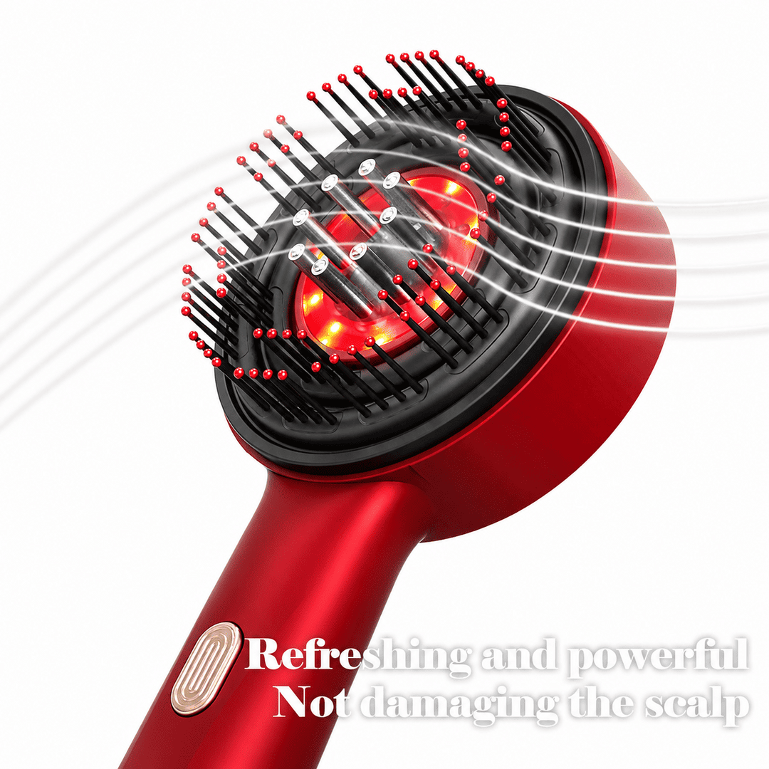 Red Light Therapy Hair Growth Comb – Electric Scalp Massager & Hair Care Brush