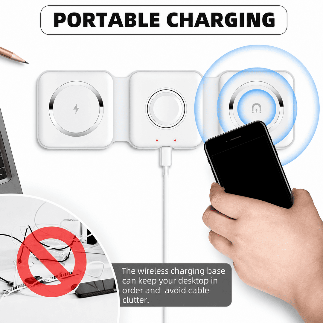 3-in-1 Magnetic Wireless Charging Station
