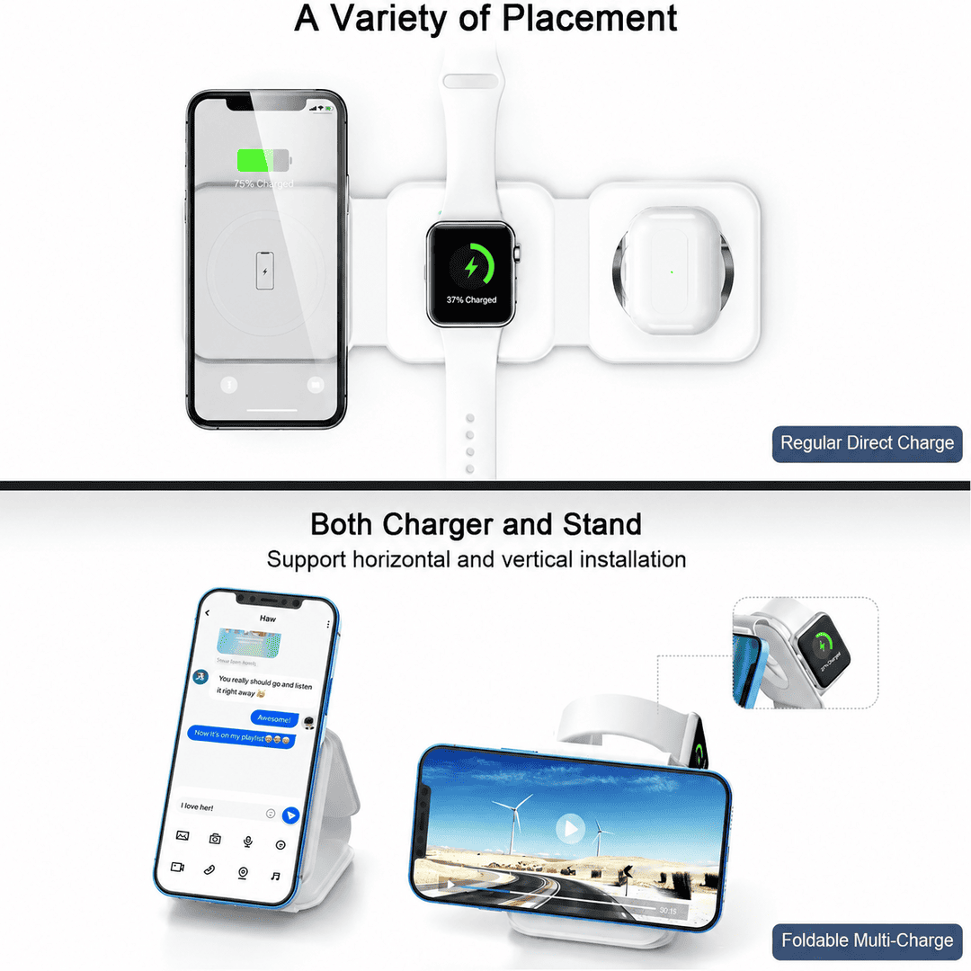 3-in-1 Magnetic Wireless Charging Station