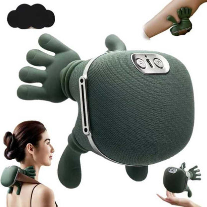 4D Deep Tissue Neck & Shoulder Massager – Rechargeable Shiatsu Massage Pillow with Heat