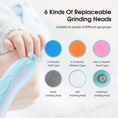 Electric Baby Nail Trimmer – Safe & Gentle Newborn Baby Nail Clipper for Infants
