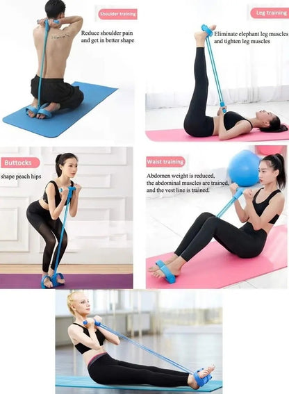 4 Tube Resistance Band Pedal Puller – Full Body Home Workout Fitness Trainer