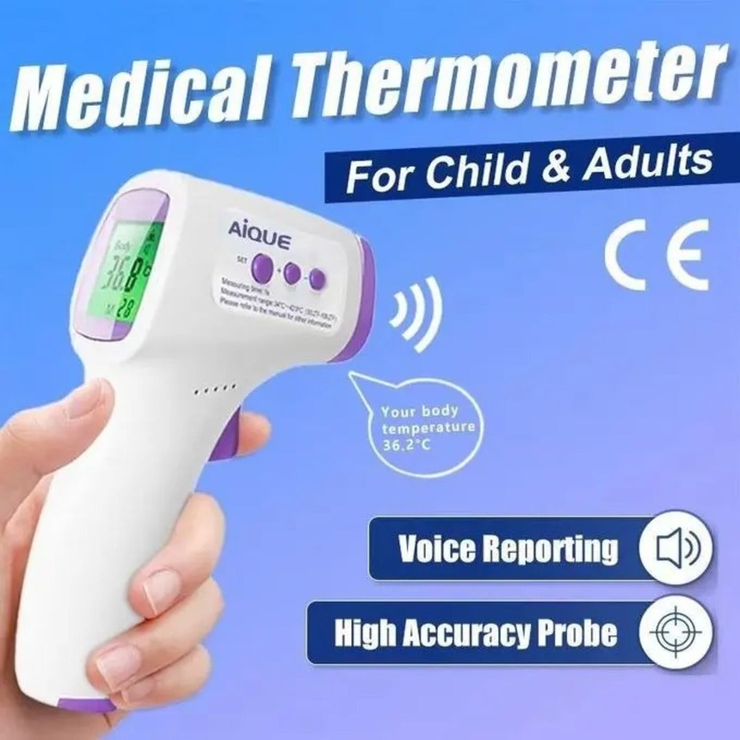 Non-Contact Infrared Digital Thermometer – Instant Forehead Temperature Scanner