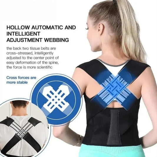 Adjustable Posture Corrector Back Support Belt – Shoulder & Spine Alignment Brace