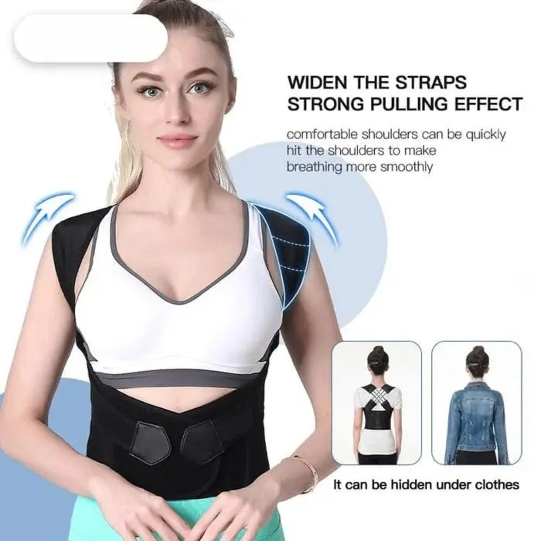 Adjustable Posture Corrector Back Support Belt – Shoulder & Spine Alignment Brace