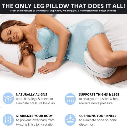 Memory Foam Knee Pillow – Orthopedic Leg Support Pillow for Side Sleepers