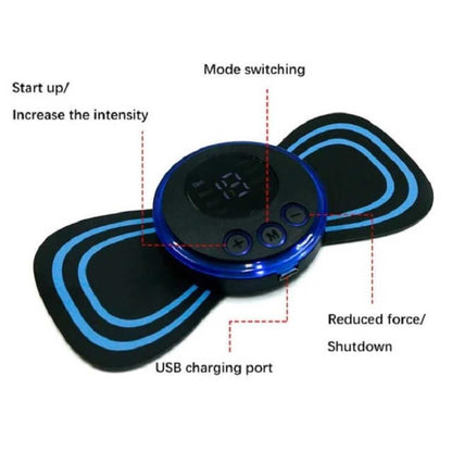 Rechargeable Smart EMS Muscle Stimulator Massager – USB Charging Digital Pain Relief Patch